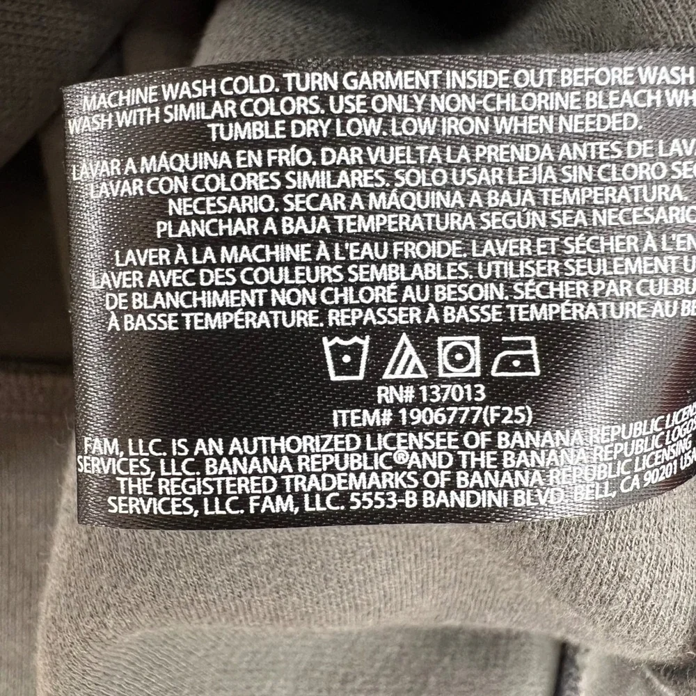 Banana Republic Mens Gray green Quarter Zip‎ Sweatshirt Pullover Size M